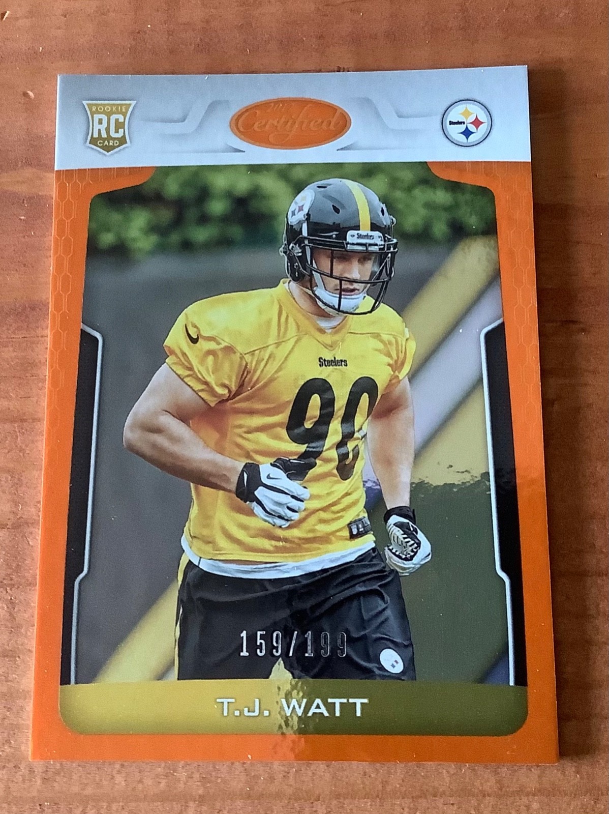 2017 Panini Certified T.J. Watt #169 Mirror Orange Rookie 159/199 RC Steelers