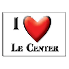 Le Center, Le Sueur County, Minnesota - Fridge Magnet I Love Souvenir Usa