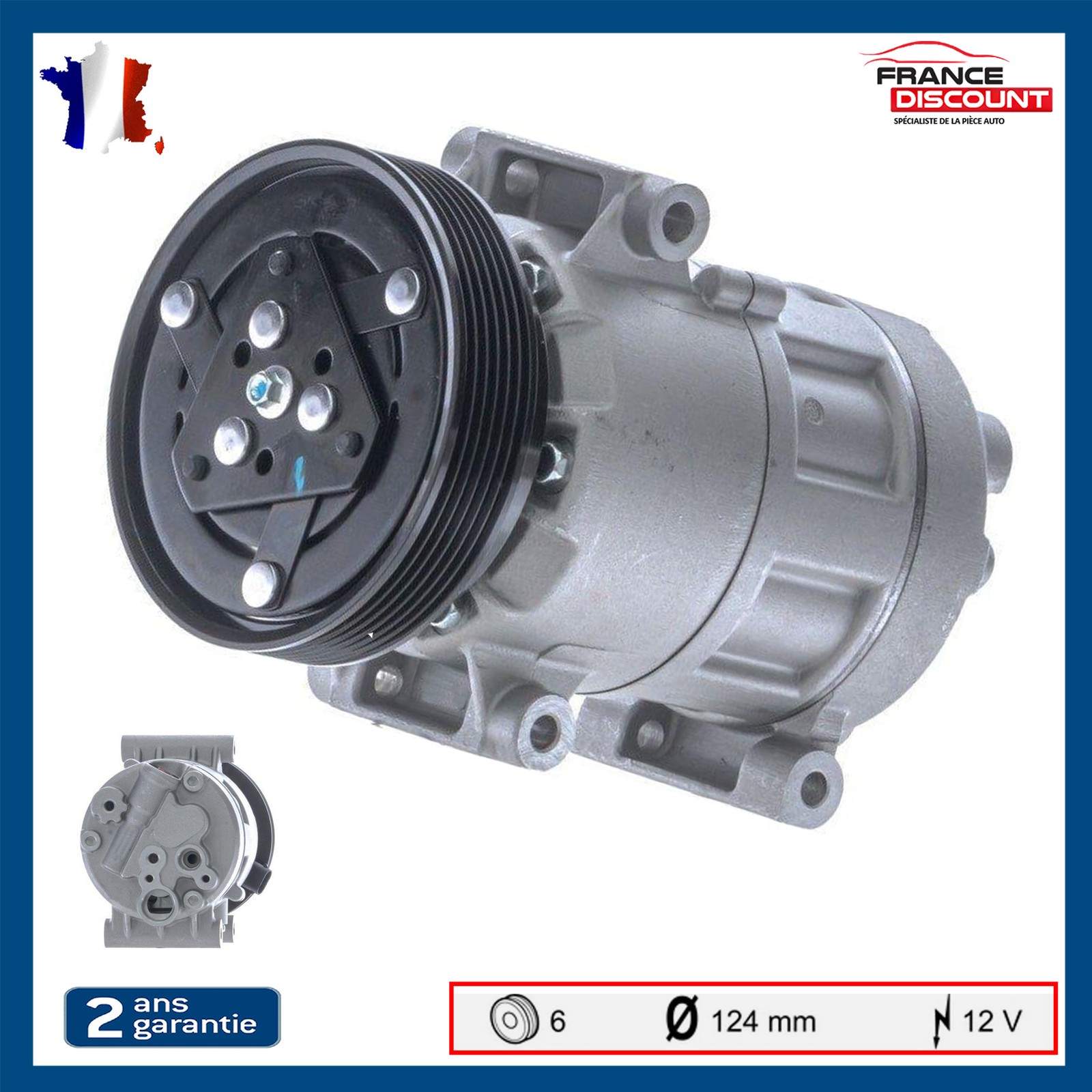 Compresseur de climatisation pour Renault Grand Scénic II 1.9 dCi