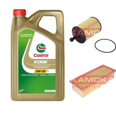 KAMOKA Inspektionspaket Castrol EDGE Titanium FST 5W-30 5L für VW Tiguan 2.0