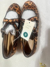 A New Day Women's Tasmin Leopard Print Flats Cushioned Insole Round Toe size 9