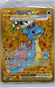 full shiny pokemon cards 158/142 - Lapras EX