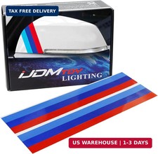 iJDMTOY Iconic 3-Color Stripe Decal Sticker Compatible with BMW Exterior or Inte