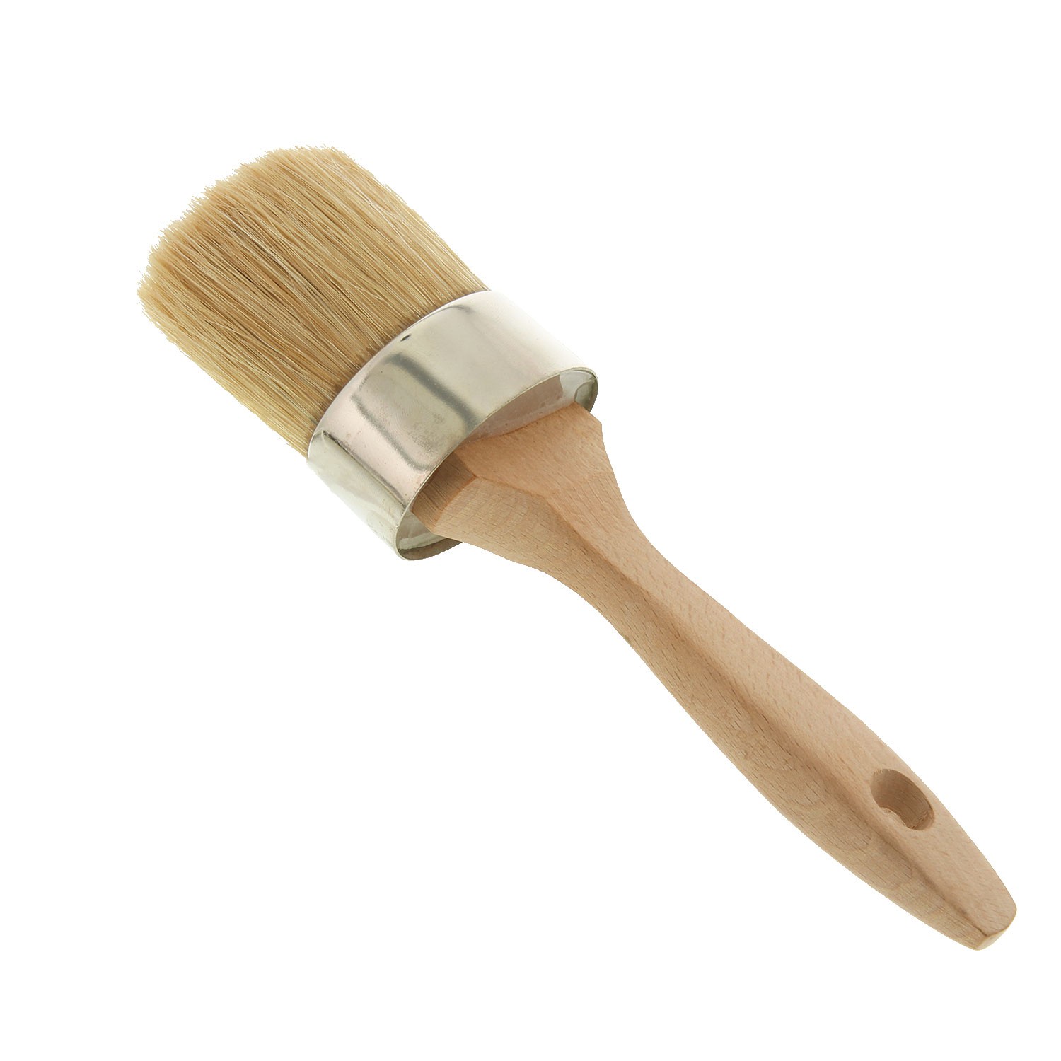 2-1/8" Dia Round Bristle Chalk Oil Painting Wax Brush for Dressers, and Cabinets