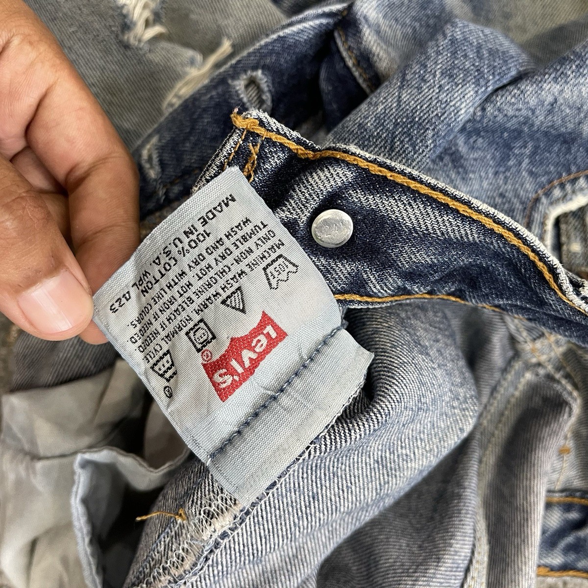Levi's 501 ストレートデニム W32 L29　ビンテージ　USA Rare Vintage 90's USA Levi's 501 Jeans Distressed Faded 32x29 | eBay