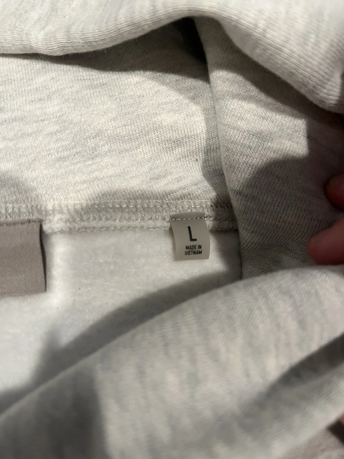 Felpa con cappuccio taglia Large Fear Of God Essentials SS22 farina d'avena leggera nuova etichette autentica