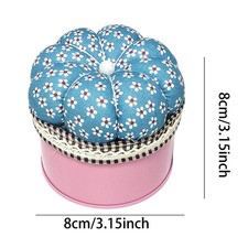 Flower Pattern Cloth Pincushion with Storage Case work Stitching