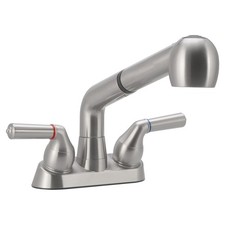Utility Sink Faucet, Laundry Room Faucet with Pull Out Brushed Nickel