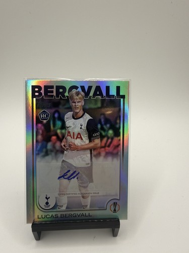 Lucas Bergvall Topps UEFA Club 2024-25 Tottenham Hotspur RC Auto #A-LB