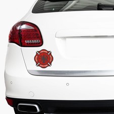 Aufkleber Retten L&ouml;schen Bergen 20cm&Oslash; Feuerwehr Sticker Fire Logo Auto R135