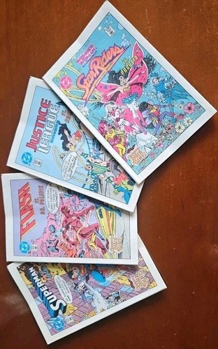 VTG Set Of 4 Cinnamon MINI buns Tiny Comic Books 1993 SUPERMAN