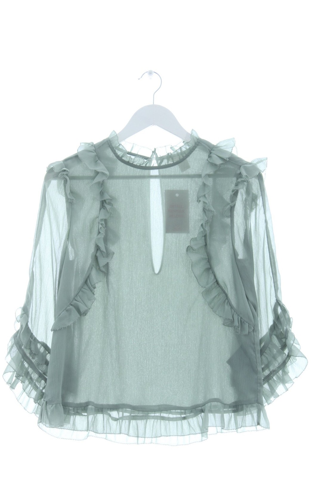 H&M Schlupf-Bluse Damen Bluse Gr. DE 36 türkis Elegant