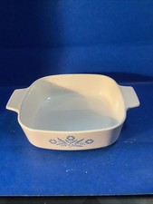 Vintage Corning Ware A-1-B BLUE CORNFLOWER 7" Square Pyroceram Casserole Dish
