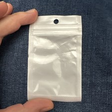 200 x Clear White Rectangle Top Seal Zip Lock Storage Bags For Display 6 X 10cm