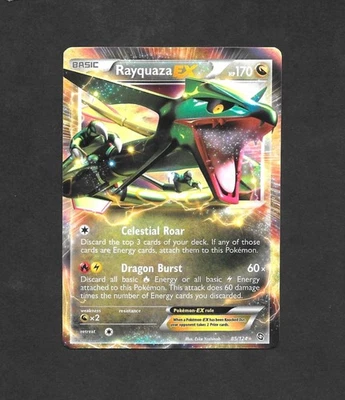 Rayquaza EX 85/124 - Dragons Exalted Ultra Rare Pokémon Card TCG LP - Image 1 of 2