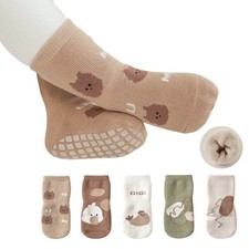 2 Pairs Anti Slip Baby Socks Toddler Kids Floor Socks Warm Thicken Boy Girl Sock