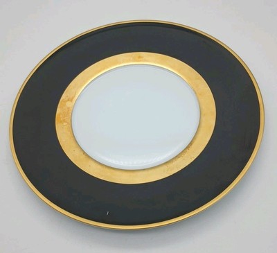 Raynaud Limoges Gala Salad Plate Gold & Black Lunch Scratch