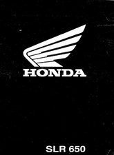 Honda SLR 650 1996–2001 Motorcycle Service & Starter Troubleshooting Shop Manual