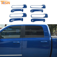 For 2009-2018 Dodge Ram 4 Door Handle Covers Trim Blue W2 Smart Keyholes Decor