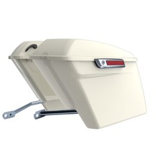 Birch White Stretched Saddlebag Conversion Kit Latch Hardware For 94-17 Softail