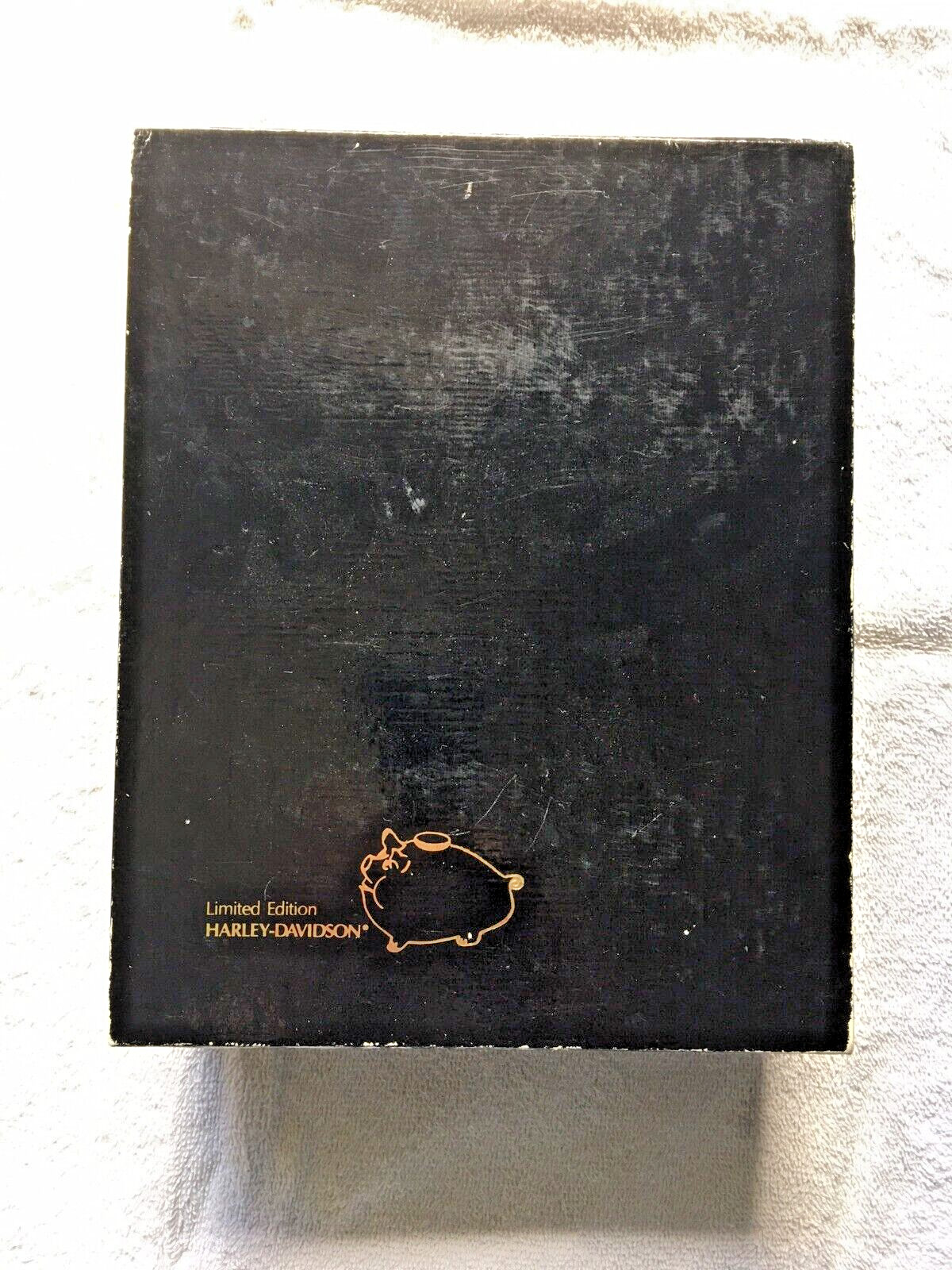 Vintage Harley Davidson 25th and 50th Anniversary Metal HOG Banks