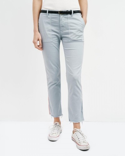 NWT Nili Lotan $375 Jenna Pants in Steel Blue w/Tape; 0