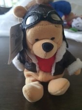 Disney 8  Mini Bean Bag Pilot Pooh Winnie The Pooh with Tag Plush