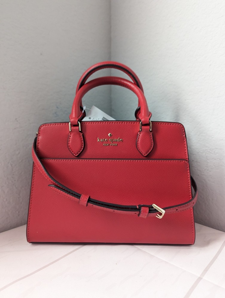 Kate Spade New York Madison Small Satchel Handbag Crossbody Candied Cherry