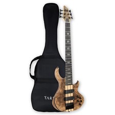 6 String Electric Bass Guitar Burl poplar top Millettia Laurentii Okoume body