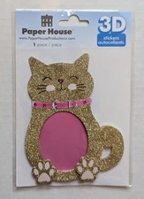 Cat Kitty Pet Photo Frame 3D Scrapbooking Sticker by Paper House