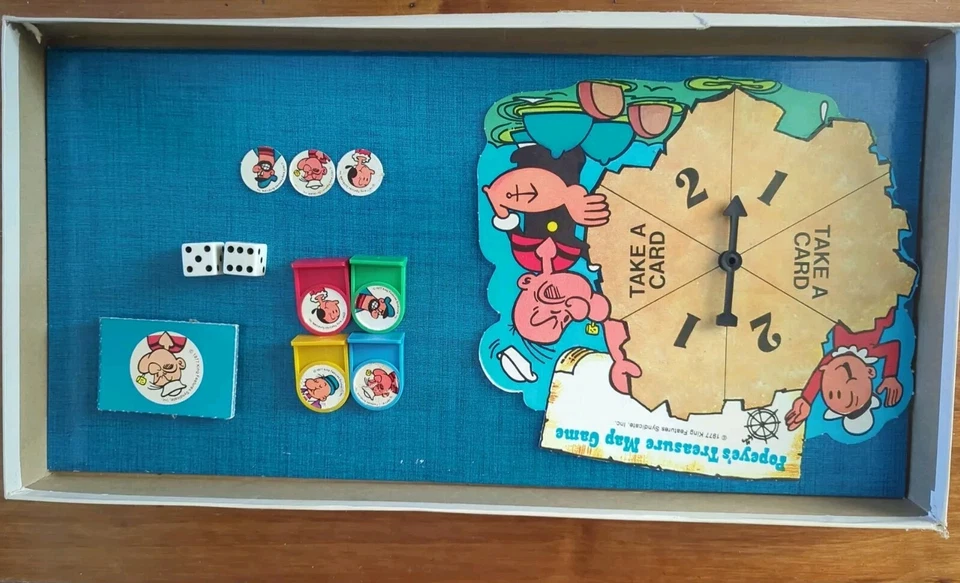 POPEYE'S Treasure Map Game - Vintage 1977 - Ages 7-12 -  COMPLETE - Whitman - Image 3 of 4