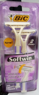 Bic Softwin Razor Vtg Bic Softwin For Women 2 Razors, Lanolin & Vitamin E, Dual Strip ...