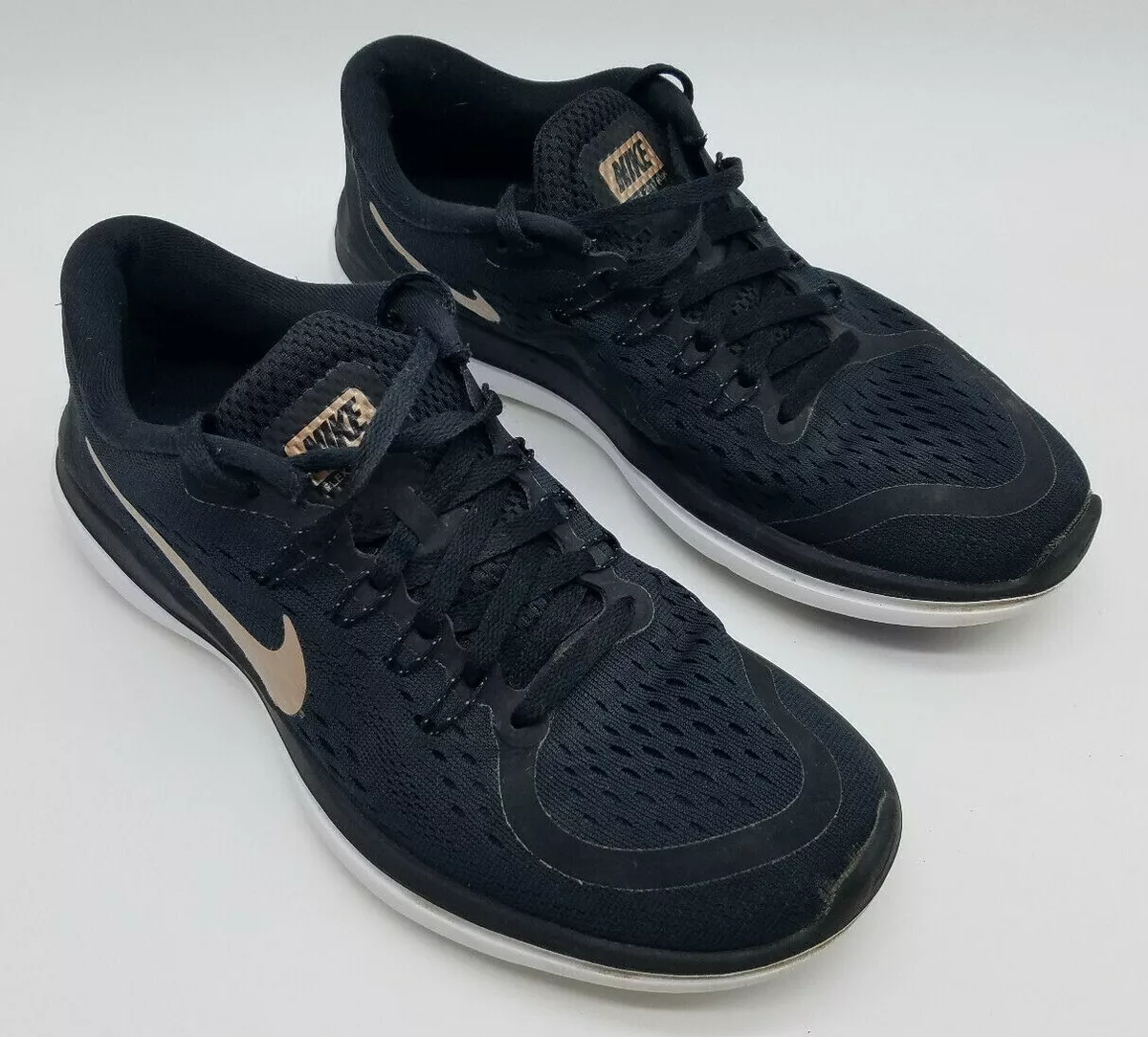 Women's nike flex run clearance 2017 black and gold