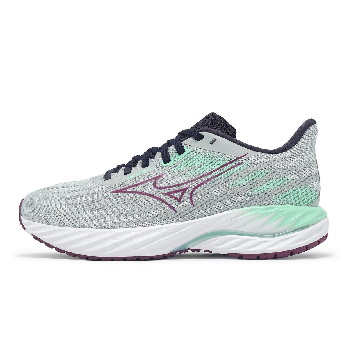 Mizuno Wave Inspire 21 Super Wide Grey Green Women Road Running