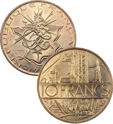 Pièce De 10 Francs 1974 Mathieu – Cupro-nickel Alu – État FDC – Poids 10gr