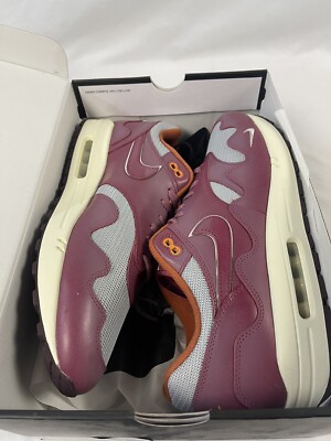 Nike パタ × ナイキ エアマックス 1 DO9549-001 27.5 Nike Air Max 1 Patta Waves Rush Maroon w/Bracelet DO9549-001 Men's
