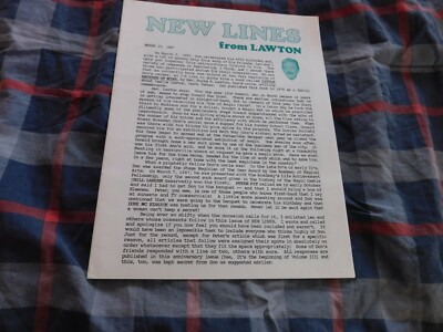 Magic & Magician Literature New Lines From Lawton March 15 1987