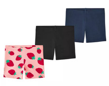 NEW Member's Mark Girls 3 Pack Cotton Blend Cartwheel Shorts Size Small 6/6X 