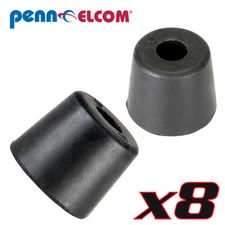 Eight Pack Penn Elcom 9105 Rubber Cabinet Foot 1" Dia. x 0.85" H Heavy-duty