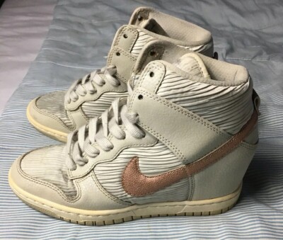 nike dunk sky hi rose gold