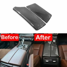 Carbon Fiber Look Armrest Box Console Box Cover Trims for BMW 5 Series F10 11-16