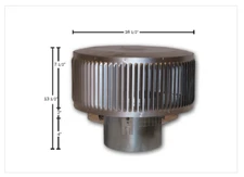 Superior Wood Burning Chimney Pipe Cap - Round Top with Louvered Screen RLT-8DM