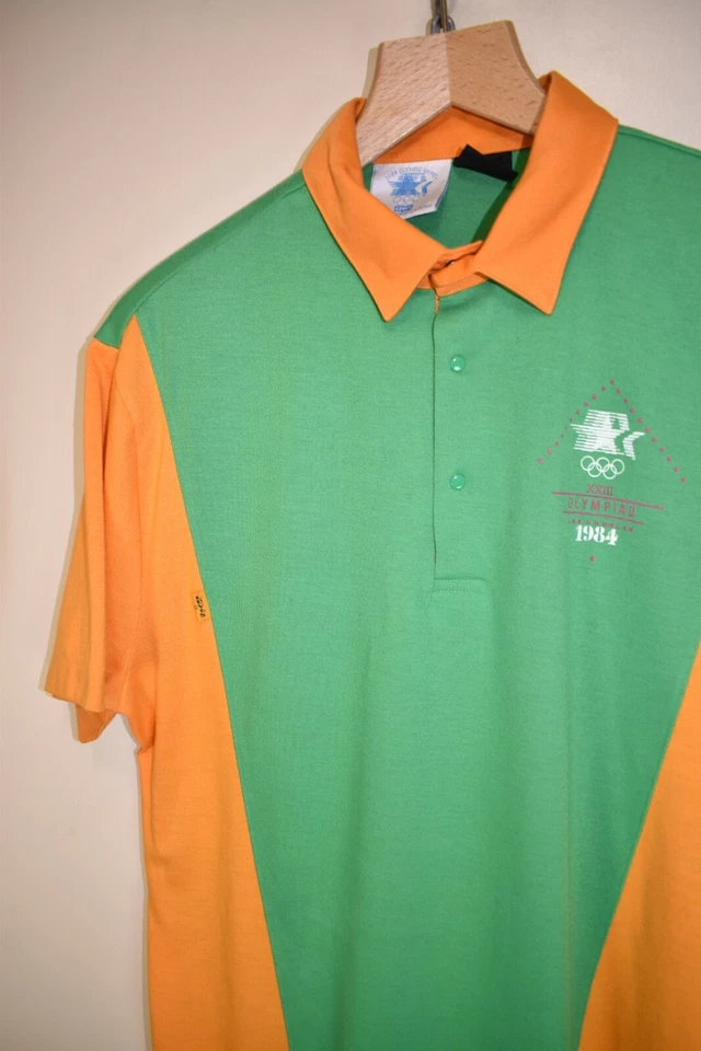 LEVIS 1984 LOS ANGELES OLYMPIC GAMES OLYMPICS STAFF UNIFORM POLO SHIRT MEDIUM - Image 2 of 4