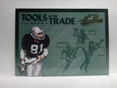 2002 Absolute Memorabilia Tools of the Trade Football Card #TT31 Tim Brown