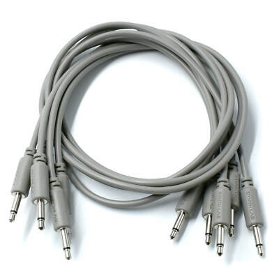 Eurorack Patch Cables, Modular Synth Lab, 5-Pack, 9-150cm, GRAY