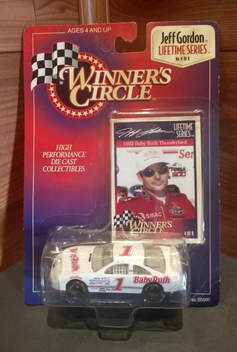 WINNER S CIRCLE JEFF GORDON LIFETIME SERIES 1 BABY RUTH 1 64 DIE CAST W CARD