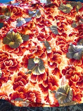 Vintage 60  s,70's Floral Hawaiian Loop Collar Shirt JAPAN 15M15/5