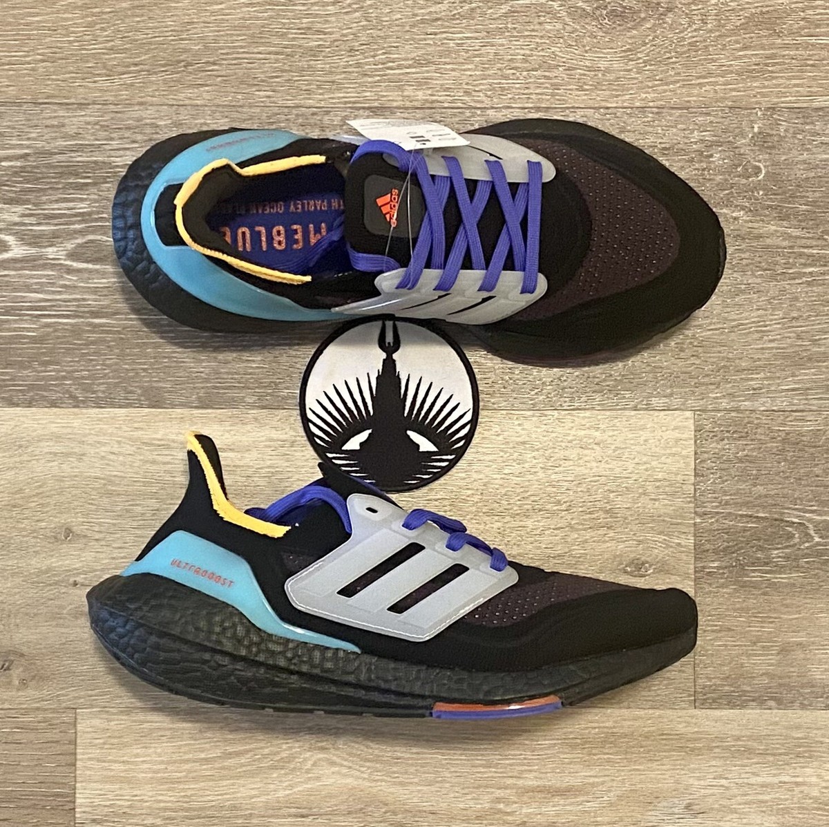 Adidas UltraBoost 21 'Black Pulse Aqua' S23870 Men's 6.5, Women's