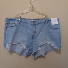 New ABERCROMBIE Fitch The Mom Short High Rise Curve Line Size 37/24