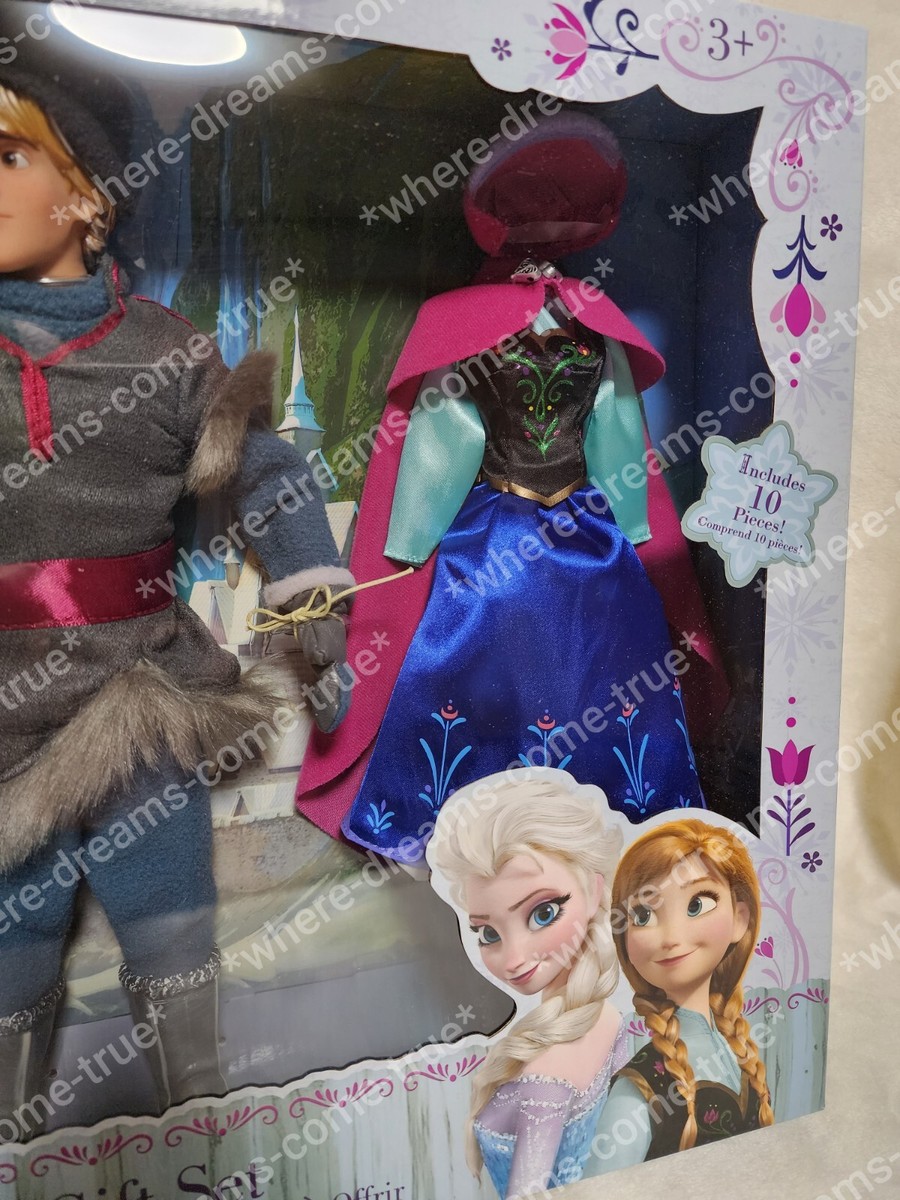 Disney Store Frozen Deluxe Doll Set with Elsa, Anna, Hans